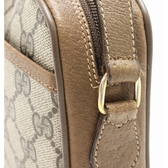 Gucci Gucci Sherry Line GG Shoulder Bag Leather Khaki Beige Brown - Picture 7 of 9